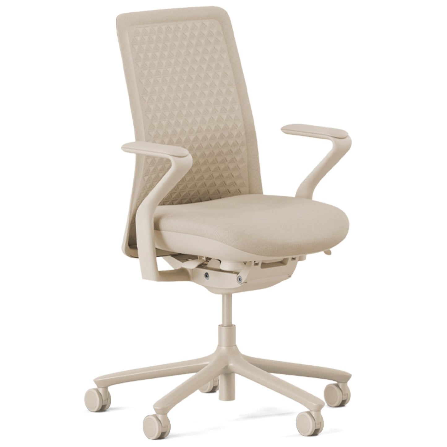 Minimalist Ergonomic Office Chair – Soft Grey Mesh
